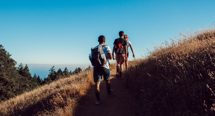 people hiking