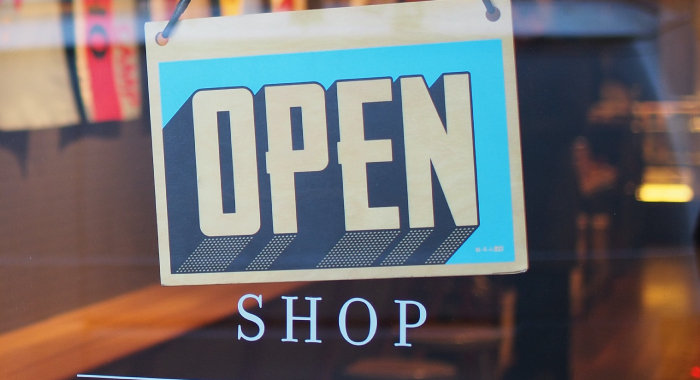 Open shop sign