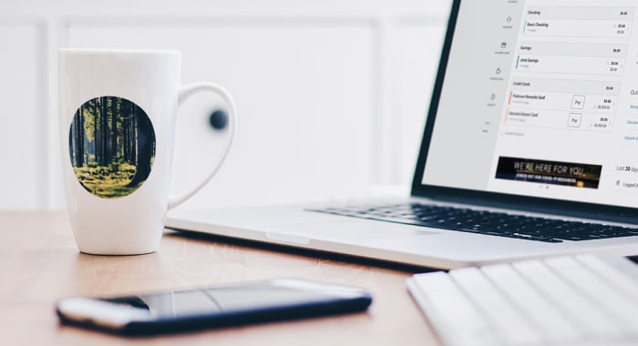 mug and laptop