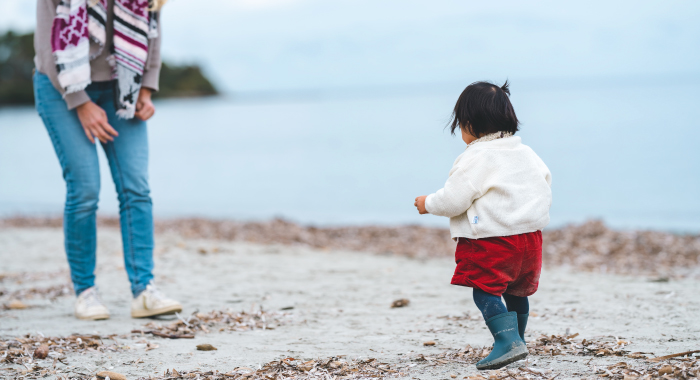 child on the beach