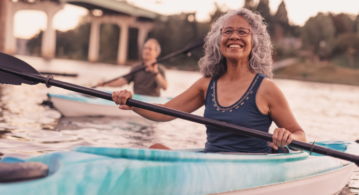 person kayaking