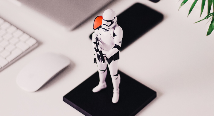 Star Wars stormtrooper figurine