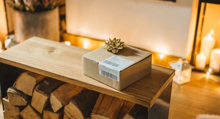 package on a table